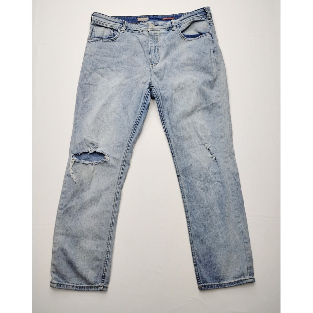 Pilcro by Anthropologie Womens Slim Boyfriend Jeans Size 32 Blue High Rise Denim